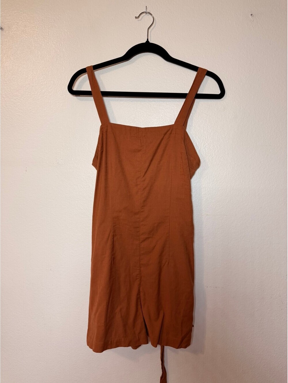 Abercrombie & Fitch Brown Romper ST Tie Waist Square Neck NWT